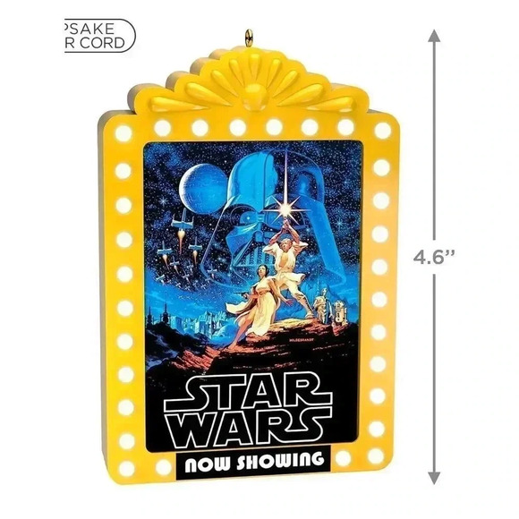 Hallmark Keepsake Christmas Ornament 2023 Star Wars A New Hope Now Showing NOTES - Picture 6 of 7